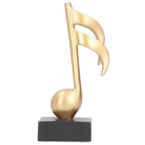 GLOGLOW Music Note Decor, Musical Sculpture Statue Music Note Figurine Stave Musical Symbol Decoration Home Living Room Shop Desktop Resin Craft