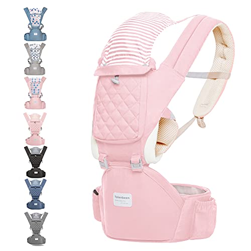 Baby Carrier, 6-in-1 Baby Carrier Newborn to Toddler, Baby Carrier with Hip Seat Lumbar Support 7-41 lbs, Baby Soft Carrier for All Seasons & Positions, Adjustable Size for Shopping Hiking Travelling