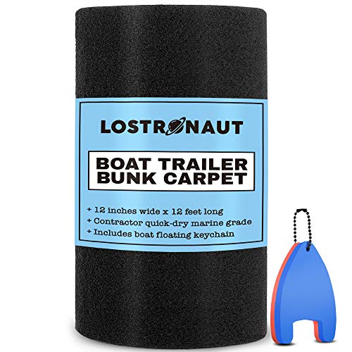 LOSTRONAUT Boat Trailer Bunk Carpet – 12 Inches x 12 feet Roll – Contractor Grade Marine Carpet Padding 12 Inches x 12 feet