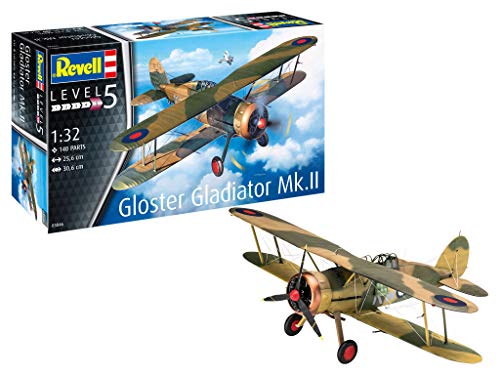 Revell 03846 Gloster Gladiator Mk. II, Flugzeugmodell 1:32, 26,2 cm Model Kit, Unvarnished | The Storepaperoomates Retail Market - Fast Affordable Shopping
