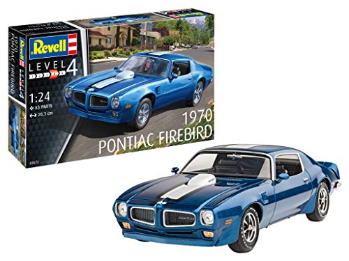 Revell 07672 1970 Pontiac Firebird, Automodellbausatz 1:24 Model Kit, Unvarnished