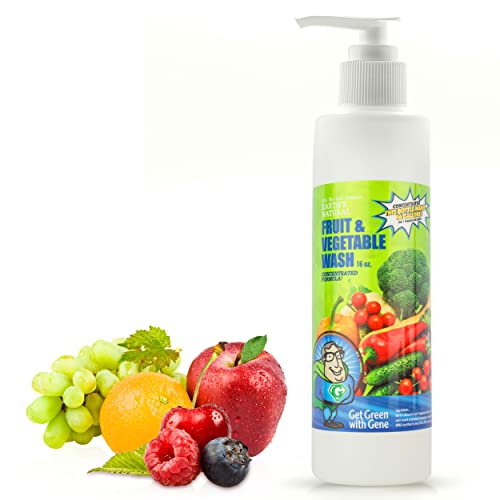 Fruit and Veggie Wash – Scent-Free Fruit and Vegetable Wash with No Discernible Aftertaste for Cleaning Produce, Concentrated Produce Wash Formula