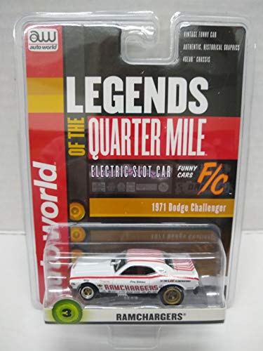 Auto World SC356-3 Legends of The Quarter Mile RAMCHARGERS ’71 Challenger HO Scale Electric Slot Car