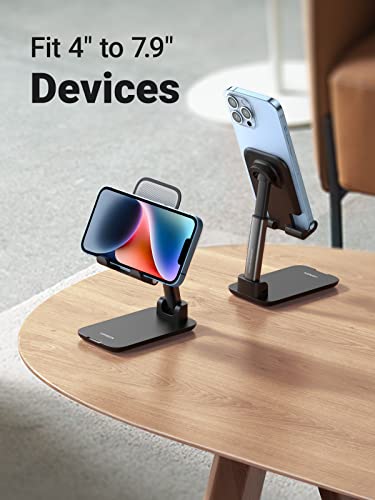 UGREEN Phone Stand Desk Foldable Holder Height Adjustable Cell Phone Cradle Dock Compatible with iPhone 14 Pro 14 Plus 13 Pro Max 12 11 SE XS XR 8 7Plus, Galaxy S22 S21, and All Phones Black | The Storepaperoomates Retail Market - Fast Affordable Shopping