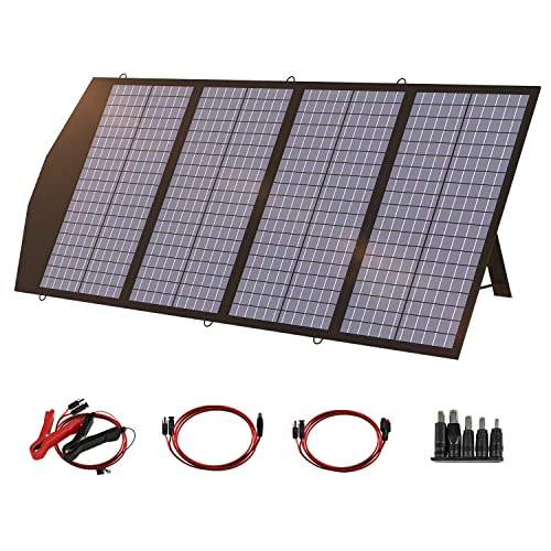 ALLPOWERS SP029 140W Portable Solar Panel Charger for Laptop Cellphone, Waterproof IP65 Foldable Solar Panel with MC- 4, DC, and USB Output, for Solar Generator, Power Bank, 12V Car Battery