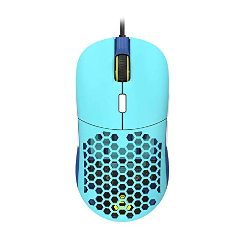 FIRSTBLOOD ONLY GAME. F15 Gentiana Gaming Mouse with Replaceable Honeycomb Shell, RGB Backlit, 16000 DPI, Programmable 8 Buttons, Symmetrical Shape with Both Side Buttons for Left and Right Hands
