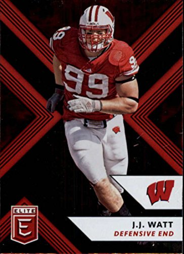 2018 Panini Elite Draft Picks #44 J.J. Watt Wisconsin Badgers Football Card