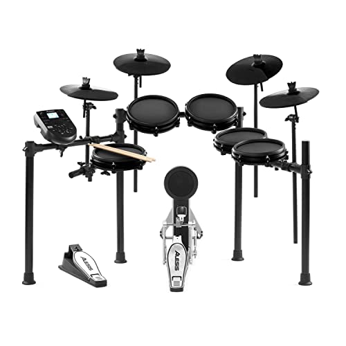 Alesis Drums Nitro Mesh Kit Bundle – Ten Piece Mesh Electric Drum Set With 385 Electronic Drum Kit Sounds and Solid Aluminum Rack