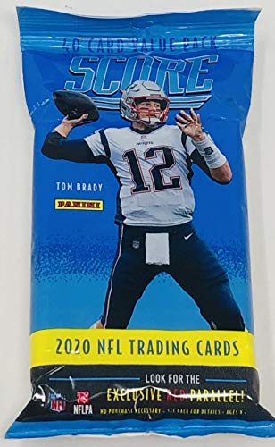 Panini 2020 Score NFL Football AWESOME Factory Sealed JUMBO FAT PACK with 40 Cards Including (6) RC&(7) PARALLEL/INSERTS! Look for Tom Brady Tribute&RC&AUTOS of Justin Herbert, Tua Tagovailo&More!