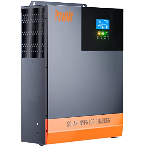 3000W Solar Inverter Pure Sine Wave 24V 120V, Off-Grid Power Inverter Built-in 60A MPPT Charger+40A AC Charger, Support Utility/Generator/Solar Charge