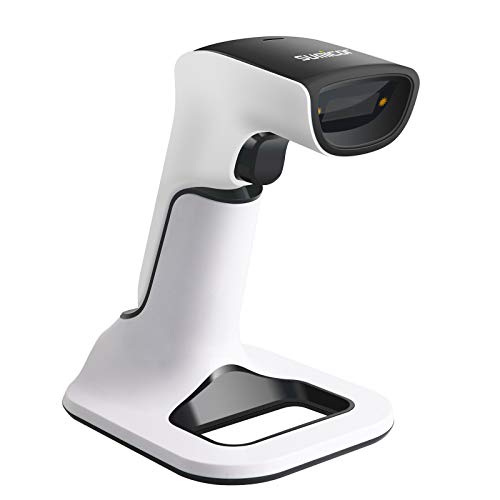 Sumicor 2D Bluetooth Barcode Scanner with Stand, 3 in 1 Compatible with Bluetooth & 2.4GHz Wireless & Wired Connection, USB Image Cordless QR Code Scanner for Smart Phone Tablet PC