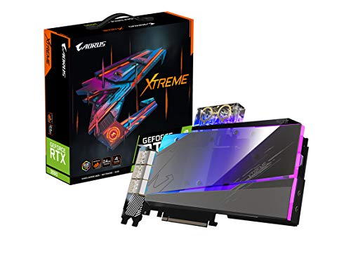 Gigabyte AORUS GeForce RTX 3090 Xtreme WATERFORCE WB 24G Graphics Card, WATERFORCE Water Block Cooling System, 24GB 384-bit GDDR6X, GV-N3090AORUSX WB-24GD Video Card