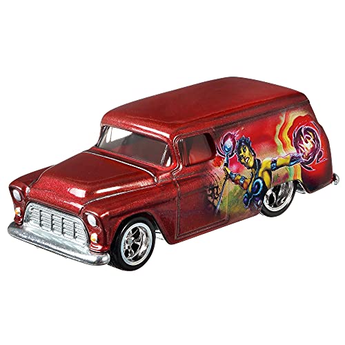 Hot Wheels Pop Culture 55 Chevy Panel of 1:64 Scale Vehicle for Kids Aged 3 Years Old & Up & Collectors of Classic Toy Cars, Featuring New Castings & Themes