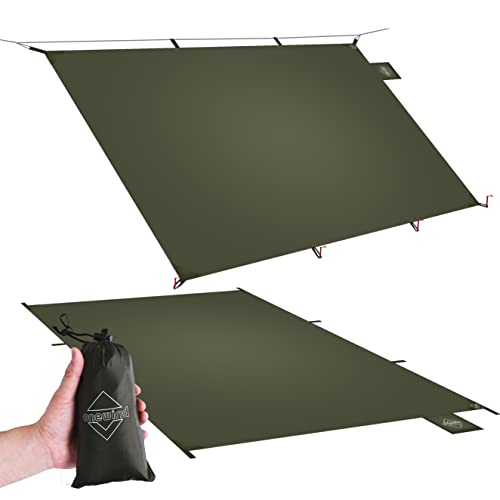 Onewind Tent Footprint, 4000mm Waterproof Rate PU Coating, 98″ *55″ Ultralight Camping Tarp Tent Floor Ground Sheet with Carry Bag for Backpacking, Hiking, Camping, Picnic, Ground