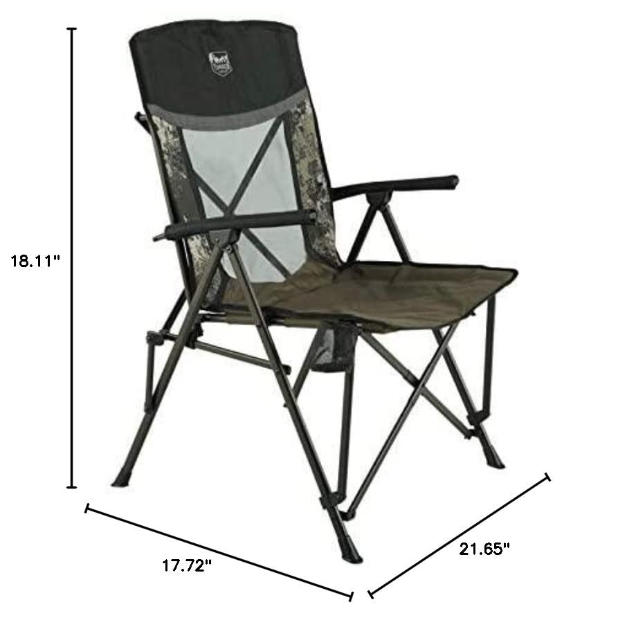 TIMBER RIDGE 17.72″ x 21.26″ x 43.7″ XL Outfitter Lodge Hard Arm Folding, Camo Print Camp Chair | The Storepaperoomates Retail Market - Fast Affordable Shopping