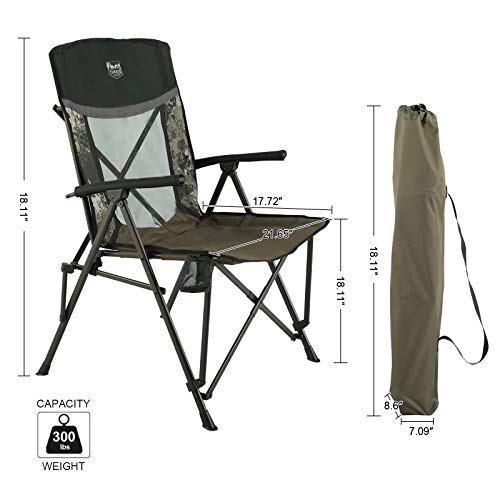 TIMBER RIDGE 17.72″ x 21.26″ x 43.7″ XL Outfitter Lodge Hard Arm Folding, Camo Print Camp Chair | The Storepaperoomates Retail Market - Fast Affordable Shopping