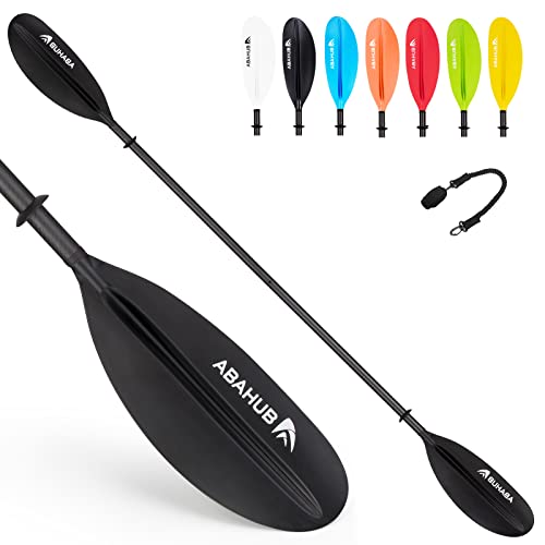Abahub 1 x Carbon Kayak Paddles, 90.5 Inches Kayaking Oars for Boating, Canoeing with Free Paddle Leash, Carbon Fiber Shaft Black Plastic Blades