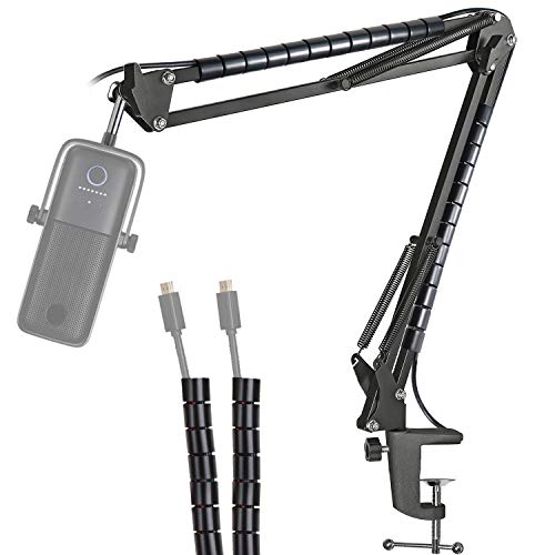Mic Boom Arm Compatible with Elgato Wave:3 Microphone, Professional Adjustable Scissor Microphone Stand Wave3 by YOUSHARES