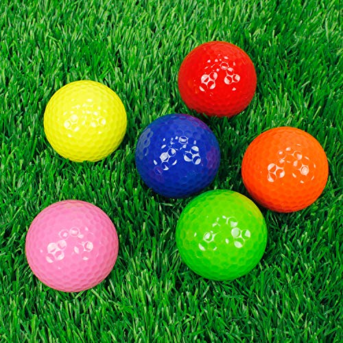 Colored Golf Balls for Kids,Mix Colored Mini Golf Balls for Indoor&Outdoor Short Game Office Pack of 6
