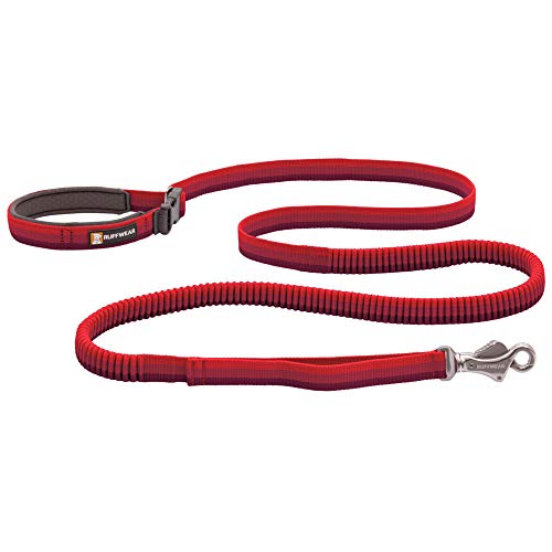 Ruffwear, Roamer Bungee Dog Leash for Running, Biking or Hiking, Can be Used Hand-Held or Hands-Free, Red Sumac, 5.5′-7′