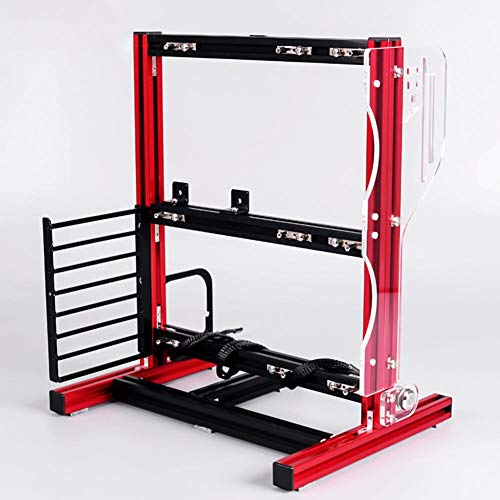 V BESTLIFE DIY Self-Assembly ATX/M-ATX/ITX Motherboard Open Chassis Vertical Overclocking Open Aluminum Computer Case Frame Chassis Rack (Red)