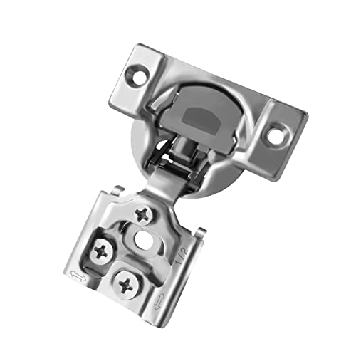 Berta (40 Pieces) 1/2 inch Overlay Soft Closing Face Frame Cabinet Hinges, 105 Degree 6-Ways 3-Cam Adjustment Concealed Kitchen Cabinet Door Hinges with Screws (1/2 in. Overlay, 40 Pieces)