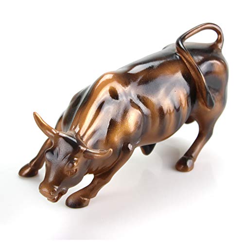 Torkia – Official Licensed Bronze Wall Street Bull Stock Market NYC Figurine Statue (Large)