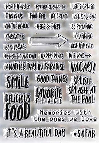 Elizabeth Craft Designs Clear Stamp PHRS, Vacay Phrases
