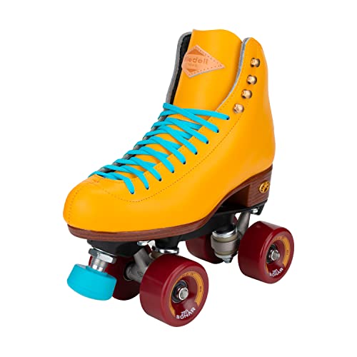 Riedell Skates – Crew – Outdoor Quad Roller Skate | Turmeric | Size 8