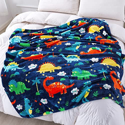 mermaker Dinosaur Blanket for Boys, Dinosaur Toddler Blanket for Boys and Girls, Cute Dinosaur Blankets for Kids, Toddler Boys Blanket Soft Dinosaur Fleece Kids Throw Blanket for Toddler (50×60 inch)