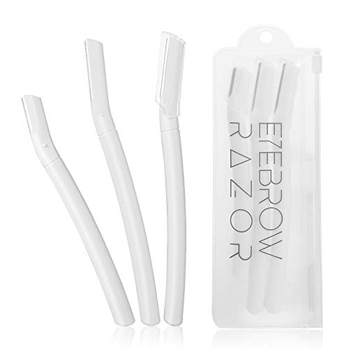 Tirdkid 3Pcs Eyebrow Razor Trimmer, Multipurpose Exfoliating Dermaplaning Home Skin Care Safety Tool, Professional Facial Hair Removal,Shaver and Eyebrow Shaper For Women & Man