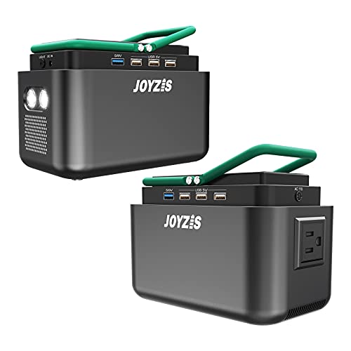 Joyzis Portable Power Station for Outdoors Camping Emergency, Ultra Lightweight, Backup Lithium Battery 110V/40500mAh/150Wh (Peak 120W) with LED, 1 AC Outlet, 4 DC, 4 USB outputs