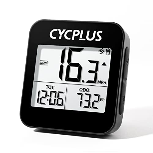 CYCPLUS GPS Bike Computer, Wireless Cycling Computer with Automatic Backlight, Bicycle Speedometer Odometer with Waterproof and Lager Battery, Provide Professional Data Analysis
