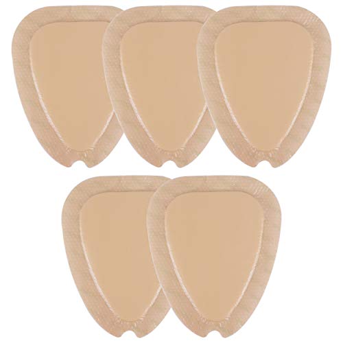 Carbou Wound Dressing Sacrum Silicone Foam Dressing with Adhesive Border, 6”x7” Waterproof Sacral Pad for Sacrum,Butt Bed Sore,Pressure Ulcer,High Absorbent Wound Care Bandages,5 Pack
