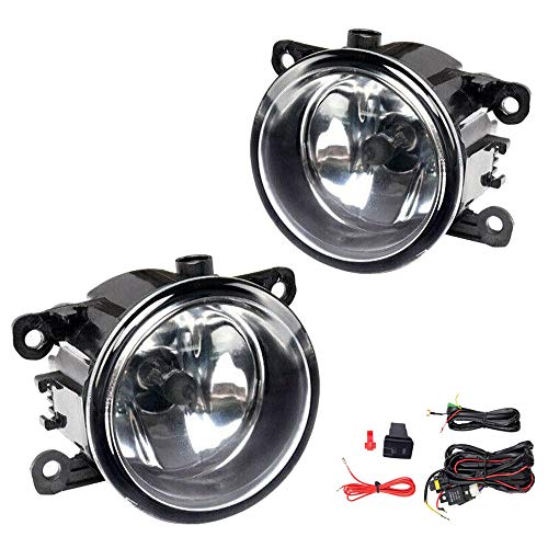 Driving Fog Lights Lamps Replacement for Acura Honda 5 500 S-Type X-Type XK LS Ford Freestyle Ranger Focus Suzuki With H11 12V 55W Halogen Bulbs ​Repalaces 33900STKA11 4F9Z15200A (Clear Lens )