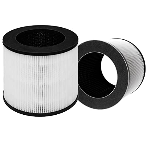 MA-14 True HEPA H13 Replacement Filter, Compatible with Medify Air MA-14, MA-14-W, MA-14-B Air Purifier, 3-in-1 Medical Grade H13 True HEPA and Activated Carbon Filter (2)