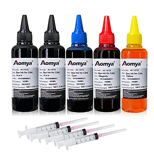 Aomya Ink Refill kit for Canon PGI270 CLI271 PGI280 CLI281 PGI1200 PGI2200 Refillable Ink Cartridge PIXMA TS8320 TS9520 MB5120 etc(2BK,C,M,Y)