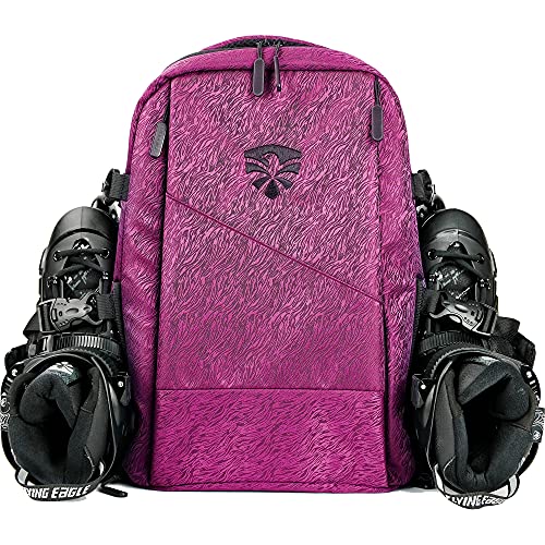 Flying Eagle Movement Inline Skates Travel Backpack (Medium, Pink)