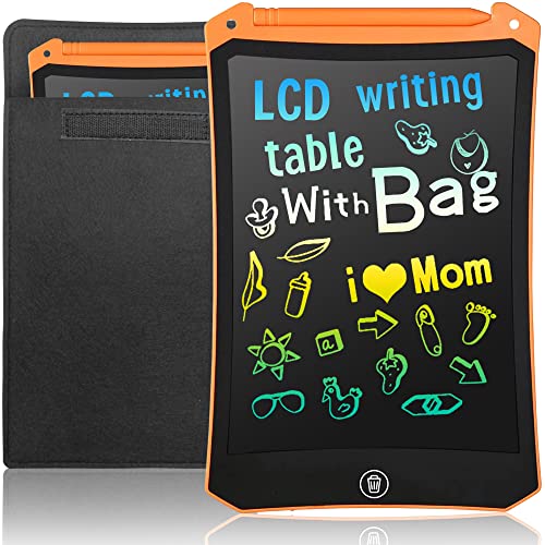 LEYAOYAO LCD Writing Tablet, Colorful Drawing Tablet with Protect Bag, Kids Drawing Pad 8.5 Inch Doodle Board,Toddler Boy and Girl Learning Toys Gift for 3 4 5 6 Years Old (Orange)