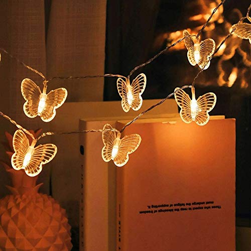 Yehapp 10ft 20 LEDs String Lights Dragonfly Butterfly String Lights Battery Powered for Home Party Garden Decor