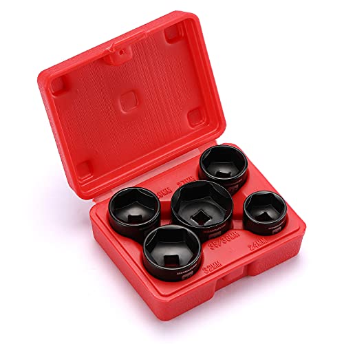 MIXPOWER 5 Pieces 3/8 inch Drive Low Profile Fuel Filter Socket Set, Low Profile Design for Easy Access, Chrome Vanadium Steel for Resist Rust and Corrosion, Low Profile Design for Easy Access | The Storepaperoomates Retail Market - Fast Affordable Shopping
