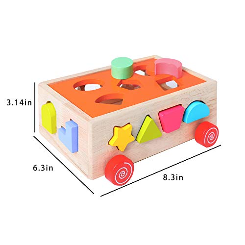 kidus Wooden Shape Sorter Toys for Toddlers 1-3 Years Old, Montessori Early Learning Toy Set for Toddlers, Fine Motor Skills, Eyes Hands Cooperation Great Gift for Preschool Baby Girls & Boys | The Storepaperoomates Retail Market - Fast Affordable Shopping