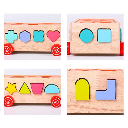 kidus Wooden Shape Sorter Toys for Toddlers 1-3 Years Old, Montessori Early Learning Toy Set for Toddlers, Fine Motor Skills, Eyes Hands Cooperation Great Gift for Preschool Baby Girls & Boys | The Storepaperoomates Retail Market - Fast Affordable Shopping