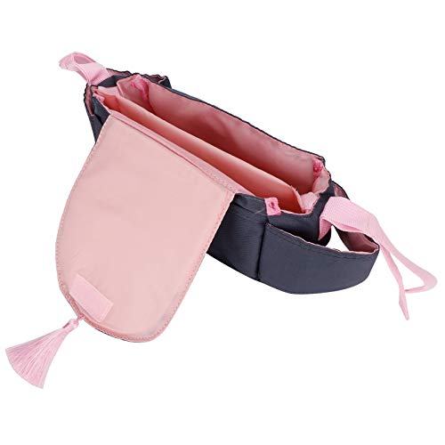 Plyisty Stroller Organizer, Firmly Lightweight Movable Durable Oxford Cloth Stroller Organizer Bag, for Stroller Outdoor(Pink tassel) | The Storepaperoomates Retail Market - Fast Affordable Shopping