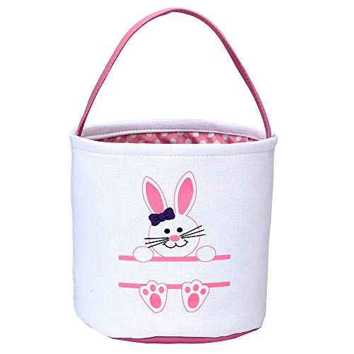 Easter Basket for Kids Easter Bunny Basket Easter Gift Bags Eggs Hunt Bag Kids Easter Tote Bag Easter Decorations