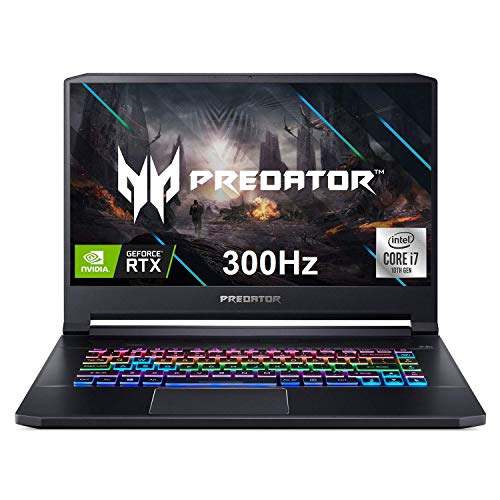 Acer Predator Triton 500 PT515-52-71K5 Laptop, Intel Core i7-10750H, NVIDIA GeForce RTX 2070 Super, 15.6″ FHD NVIDIA G-SYNC Display, 300Hz, 16GB DDR4, 1TB NVMe SSD (Renewed)