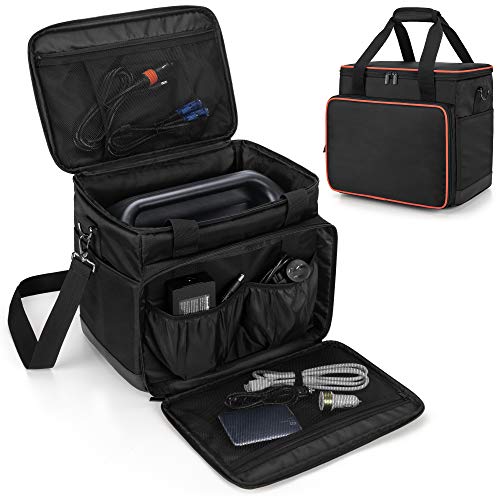 Trunab Travel Carrying Case Compatible with Jackery Explorer 1000, Portable Power Station Storage Bag with Waterproof Bottom and Front Pockets for Charging Cable and Accessories