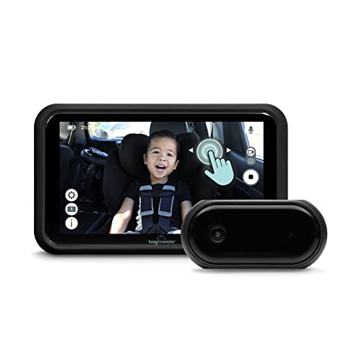 Tiny Traveler | Portable Video Baby Monitor, Wireless Baby Car Monitor Camera with Sound, Auto Night Vision HD 720p 5″ Touchscreen LCD Monitor, Wireless 2.4G 33ft Range Baby Registry
