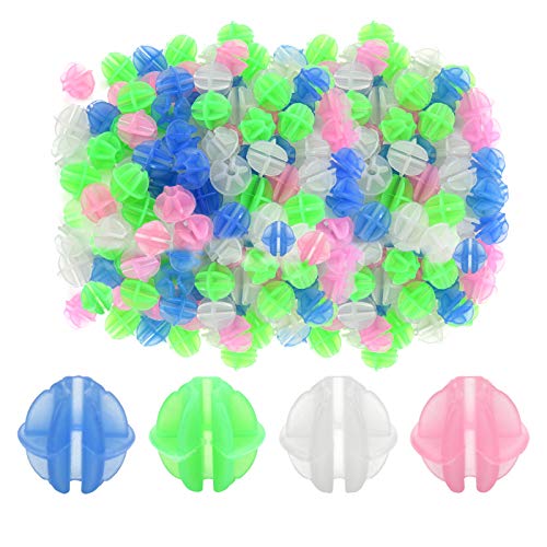 Nanaborn Bike Spoke Beads Glow in The Dark That Make Noise- Plastic Round Multicolor Luminous for Kids Bicycle Wheel Decorations (216PCS)