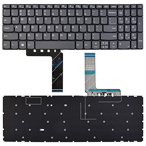 SUNMALL Replacement Keyboard Compatible with Lenovo V145-15AST V320-17isk V320-17ikb.IdeaPad 130-15AST 320-15ABR 320-15AST 320-15IAP 320-17AST 320-17ISK 330-15AST US Layout Grey No Frame